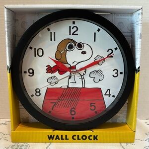 Peanuts Snoopy Flying Ace Analog Wall Clock